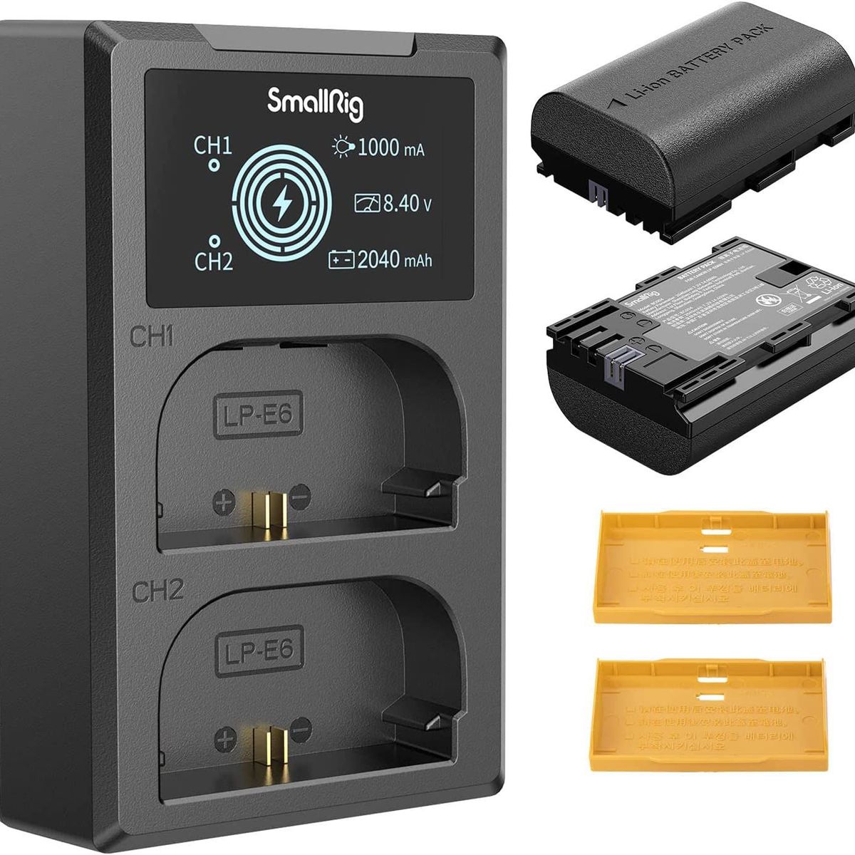 GENERICO - Baterías SmallRig LP-E6NH y Cargador Dual para Cámaras Monitores y Luces LED