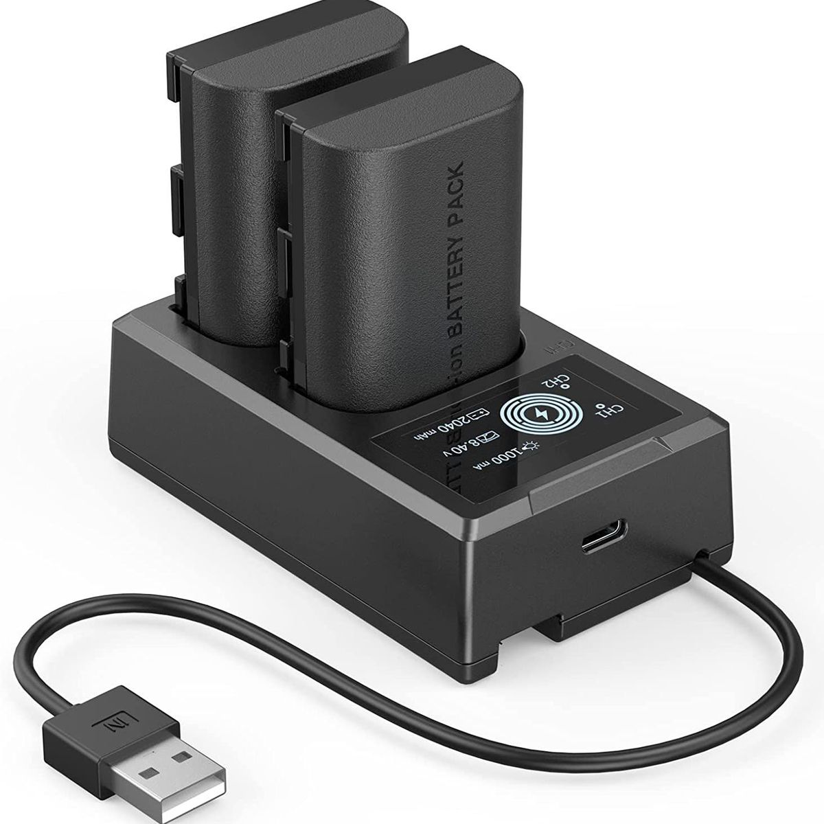 GENERICO - Baterías SmallRig LP-E6NH y Cargador Dual para Cámaras Monitores y Luces LED