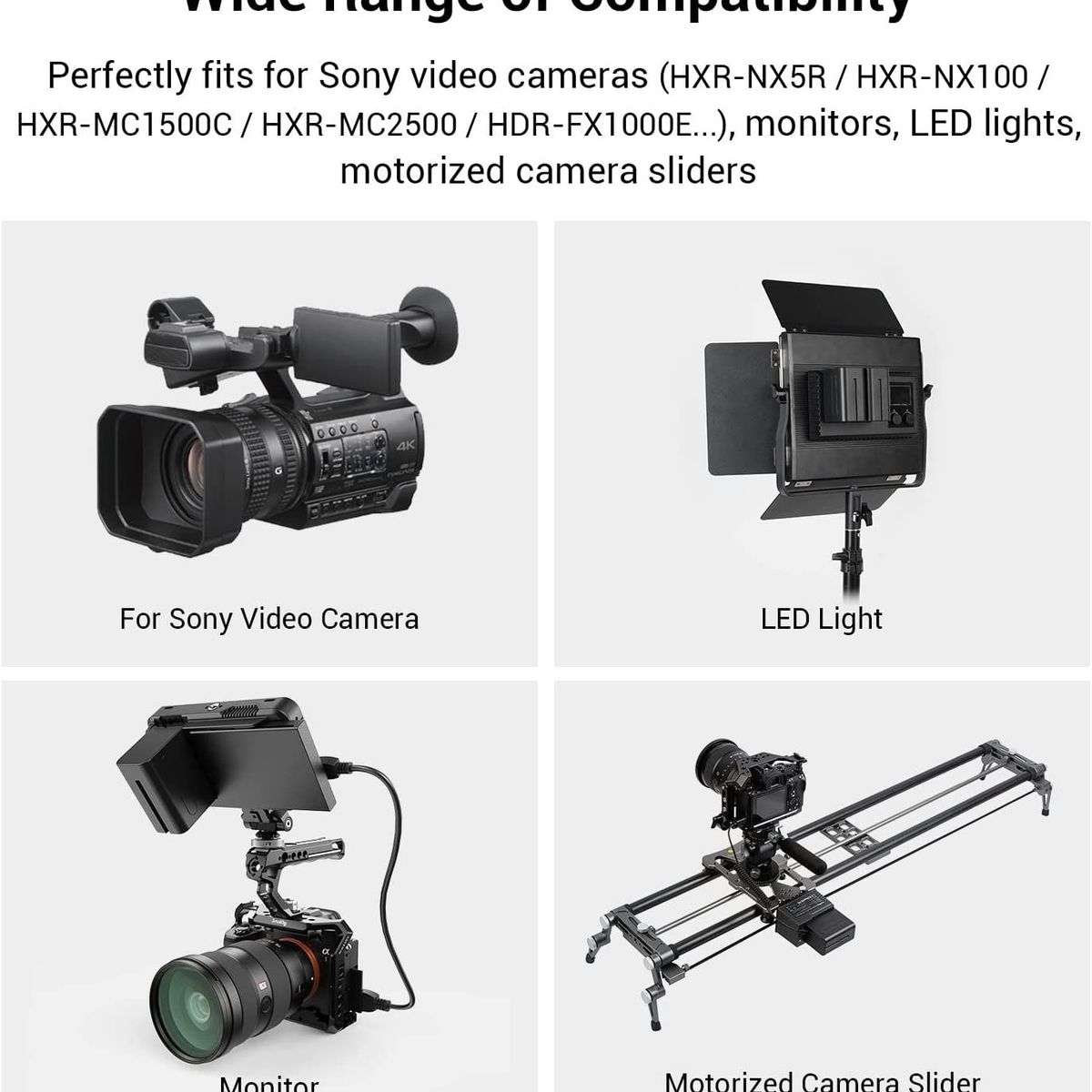 GENERICO - Baterías SmallRig NP-F970 (Kit 2 baterias + Cargador Dual) 7800mAh