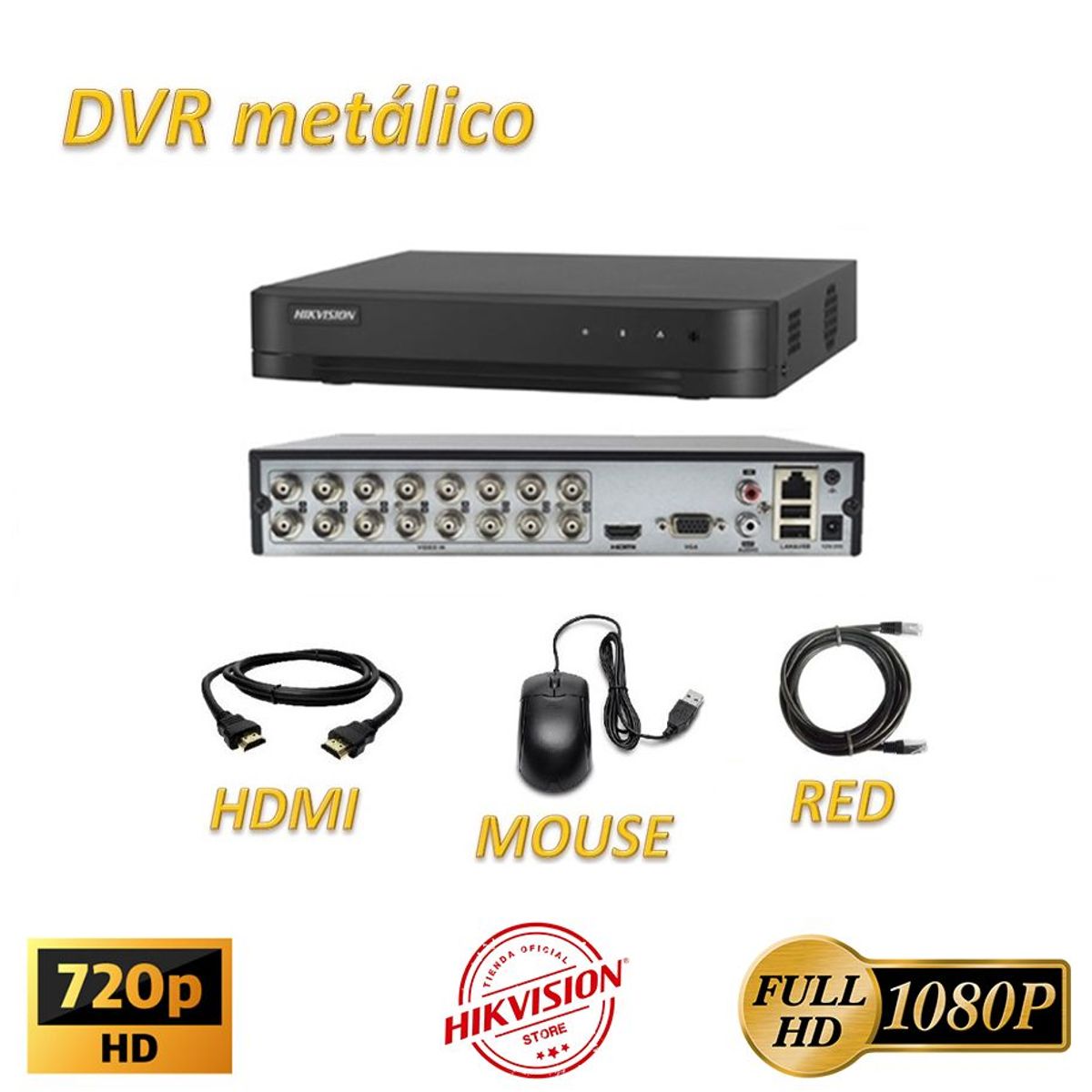 HIKVISION - kit 16 Cámaras Seguridad FULLHD Hikvision + 4TB + AUDIO