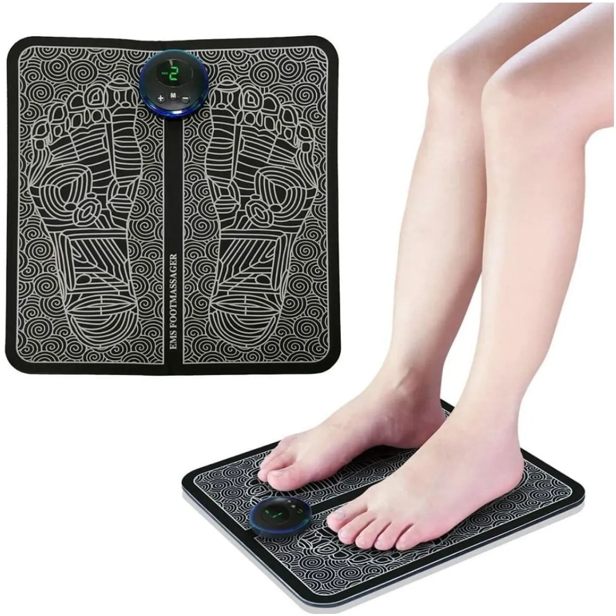 INSPIRA MARKET - Electro Masajeador Pies  Cuadrado Y Portátil