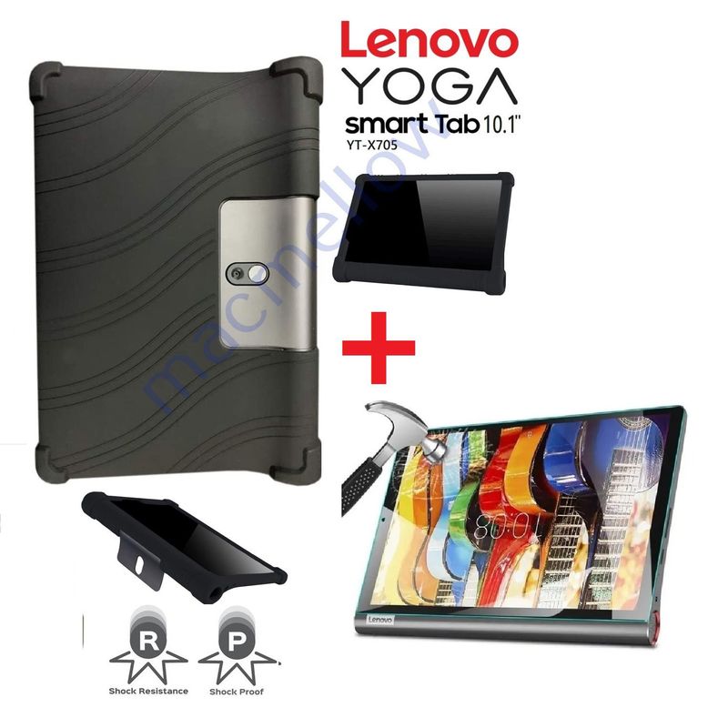 GENERICO - Funda Silicona + Mica Vidrio para Lenovo Yoga Smart Tab 10.1 YT-X705