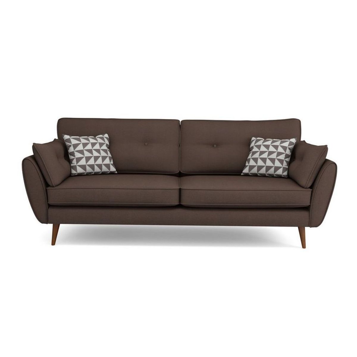 ALTO HOGAR - Sofá Altina 3 Cuerpos Alto Hogar Marrón