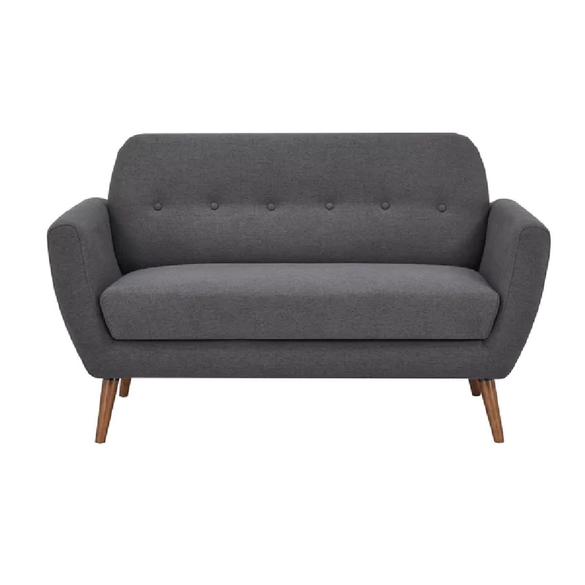 ALTO HOGAR - Sofá Alto Hogar Alysa 2 Cuerpos Gris Oscuro