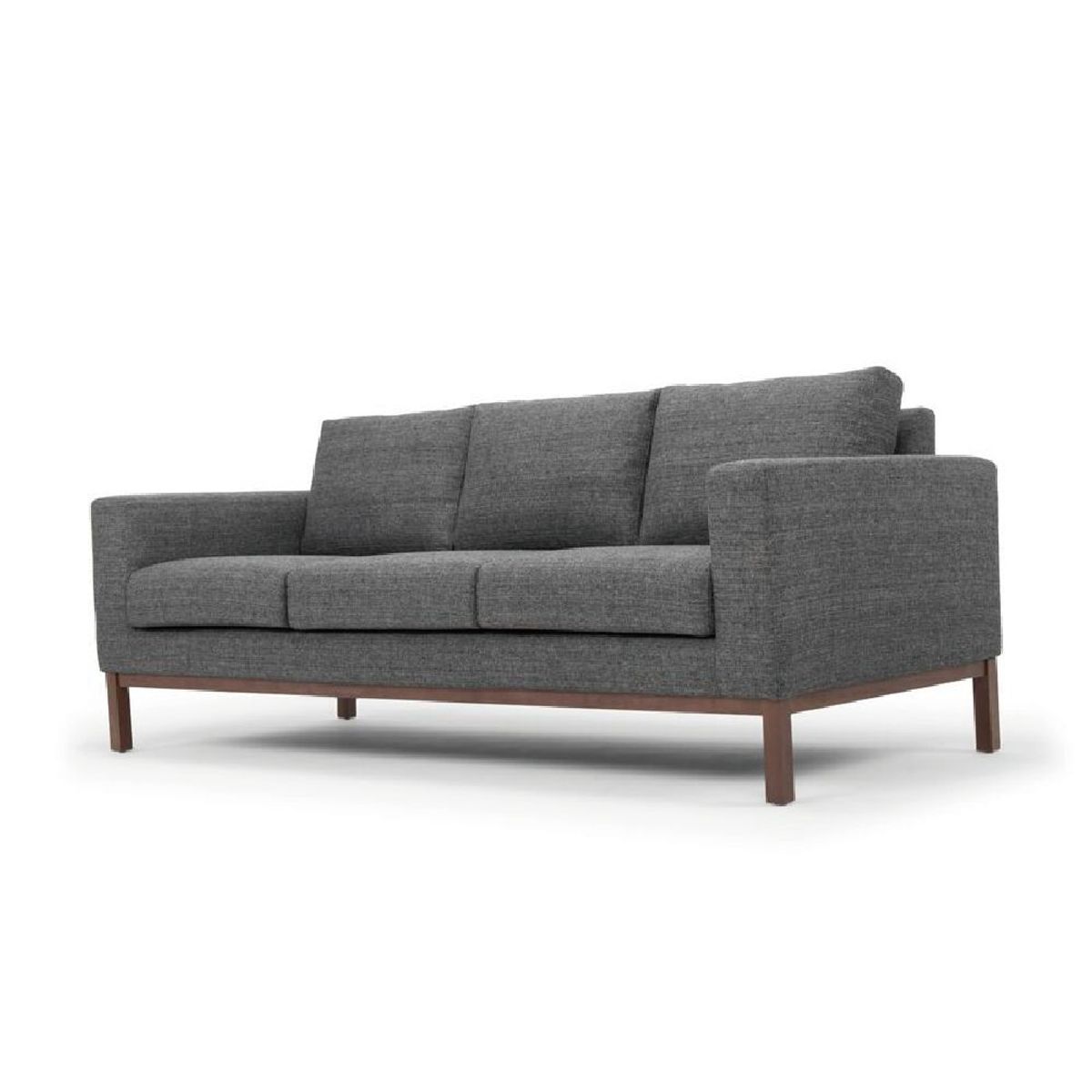 ALTO HOGAR - Sofá Plazzi 3 Cuerpos Gris Oscuro Deluxe