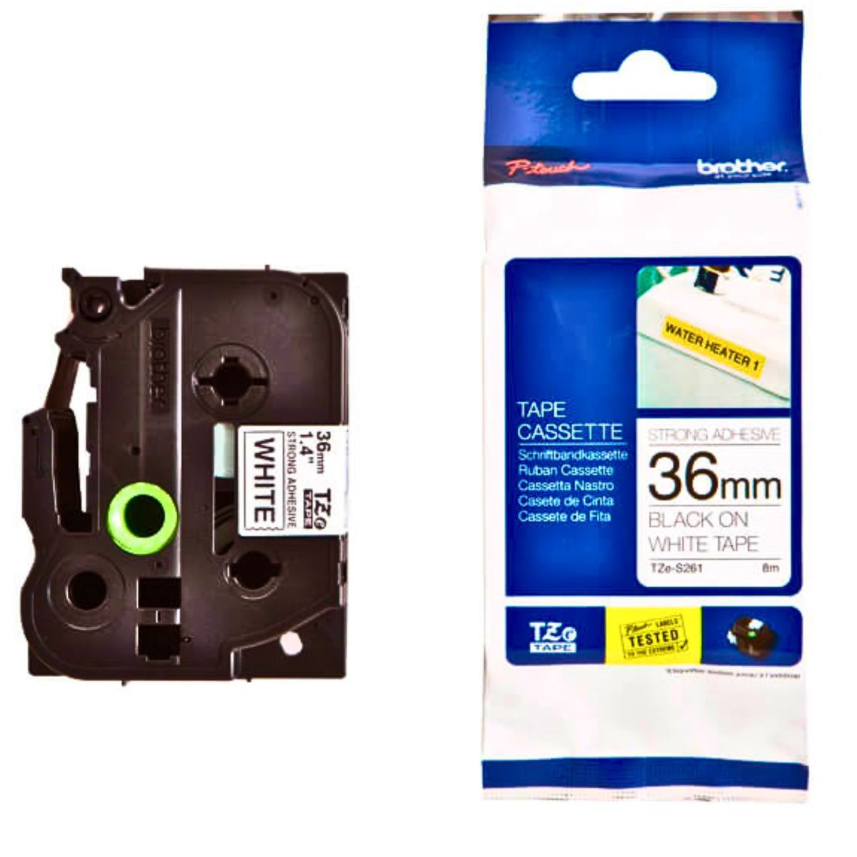 BROTHER - Cinta Brother TZES941 Negro sobre Plata 18mm x 8m Plata