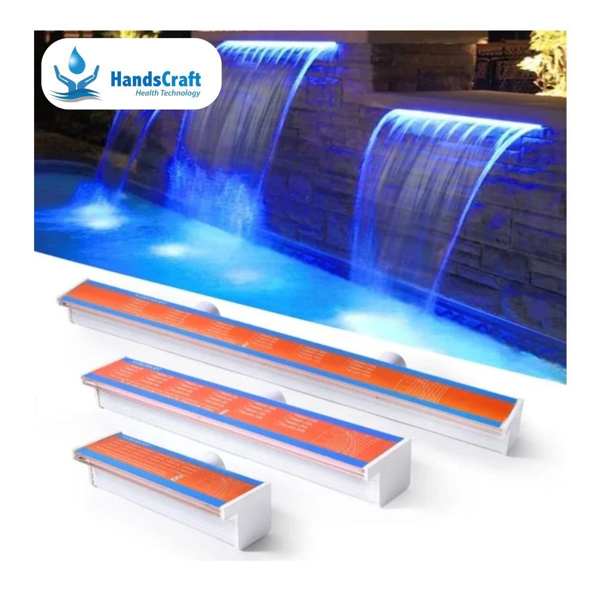 GENERICO - CASCADA VELO DE AGUA PARA PISCINA 120 CM
