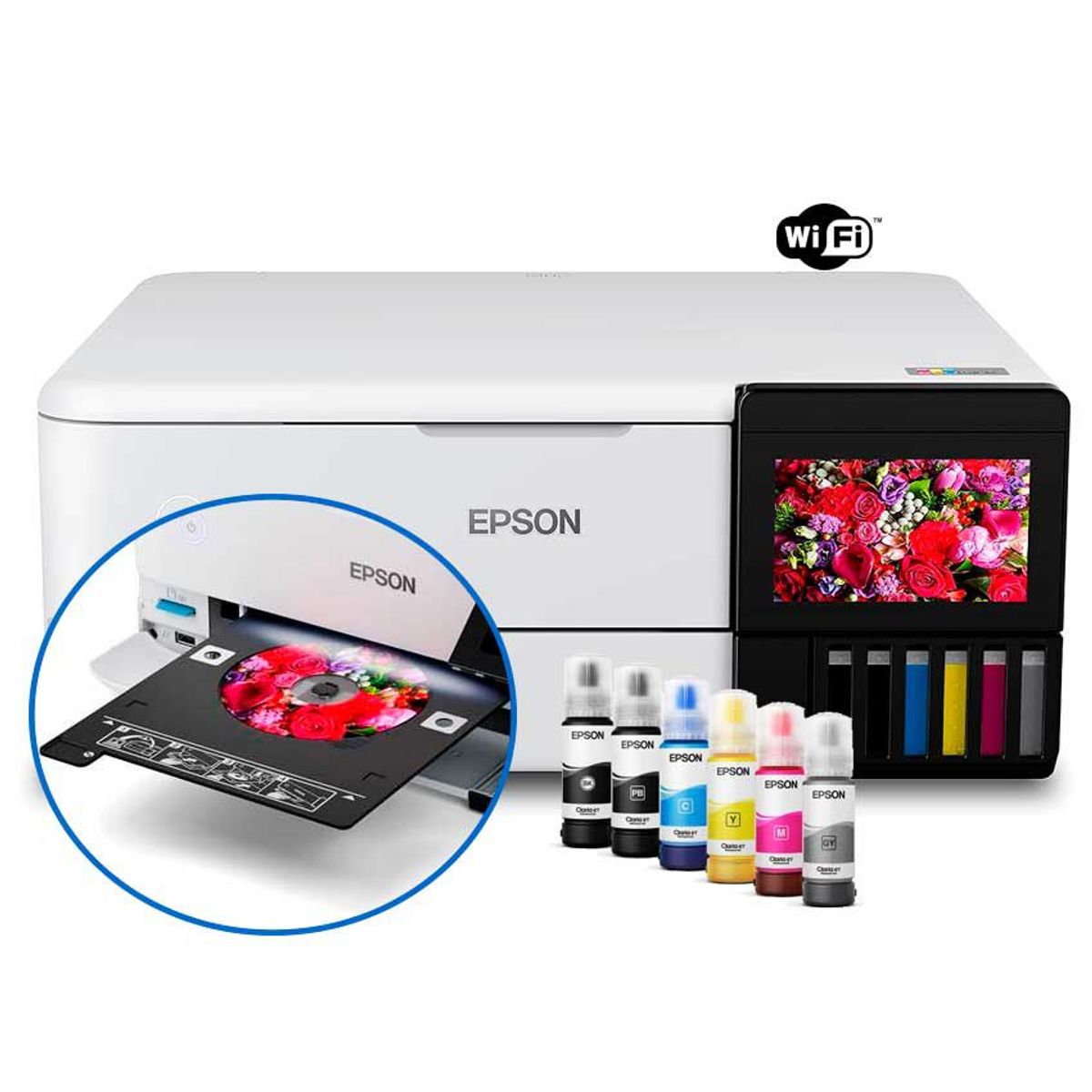 EPSON - Impresora EPSON L8160 Multifuncional Fotográfico Bandeja de CD WI-FI