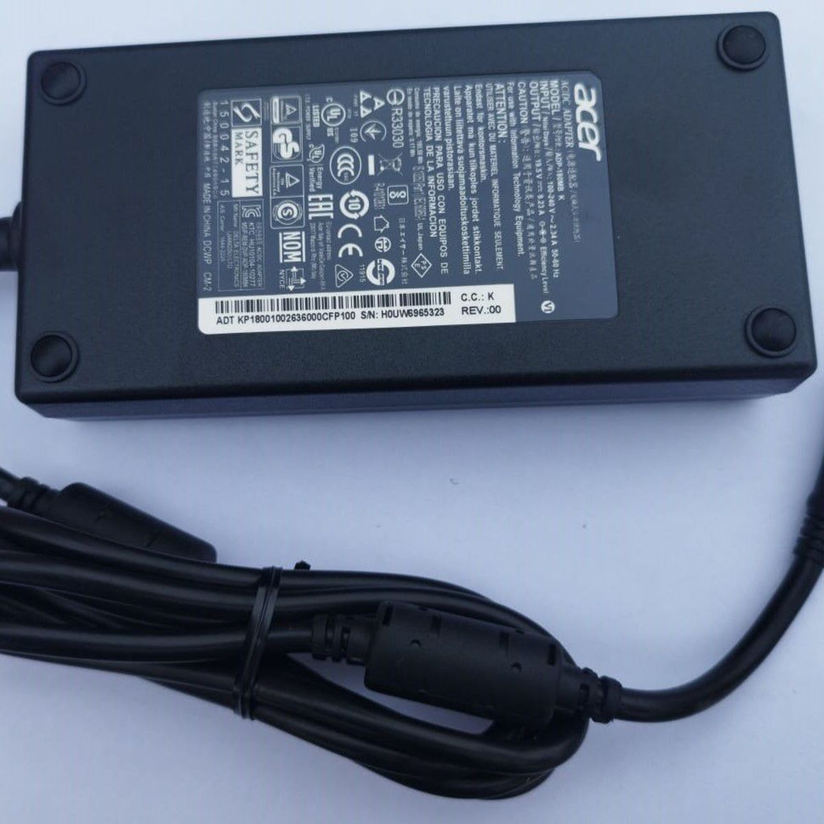 ACER - CARGADOR PARA LAPTOP ACER 19.5V  9.23A 180W  7.4X5.0 mm.  PREDATOR