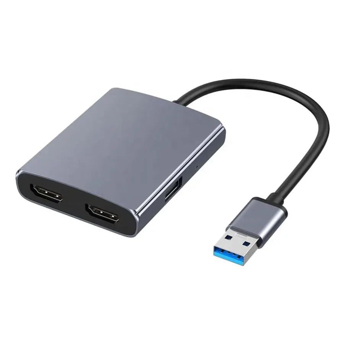 OEM - Convertidor Adaptador 4 en 1 Tipo USB 3.0 a HDMI Dual/ USB/ Audio