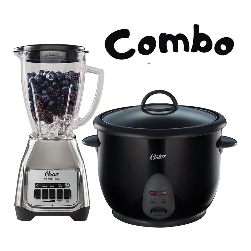 OSTER - Combo Licuadora Oster BLSTKAG-NPB mas Olla arrocera Oster Negra