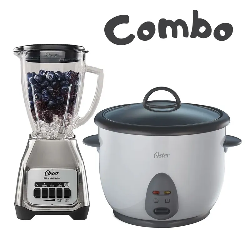 OSTER - Combo Licuadora Oster BLSTKAG-NPB mas Olla arrocera Oster Blanca