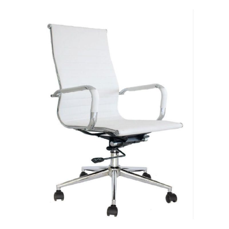 MOBELART - Silla de Oficina Presidente Boss PU Blanco möbelArt