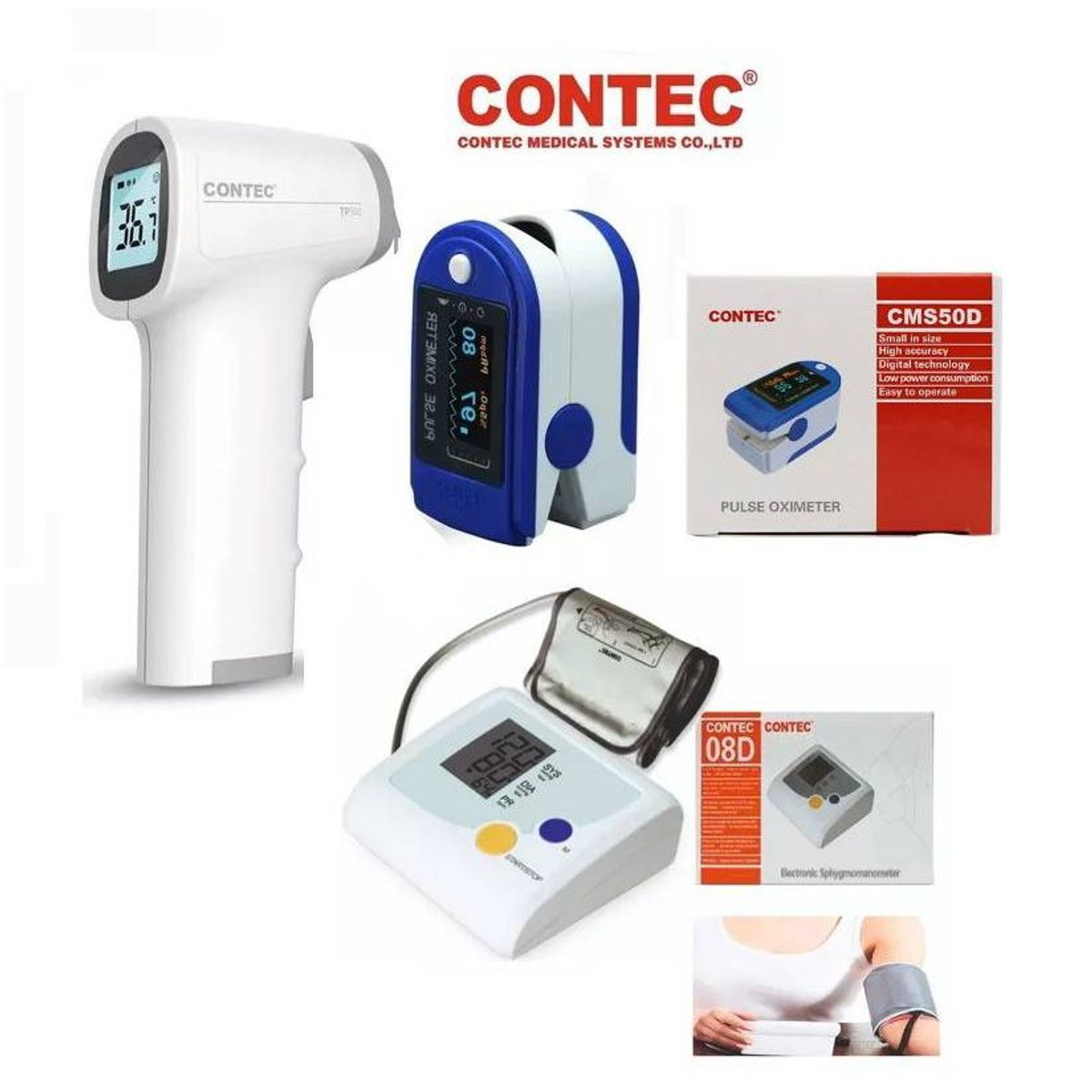 CONTEC - OFERTA  Termómetro - Oxímetro - Tensiómetro