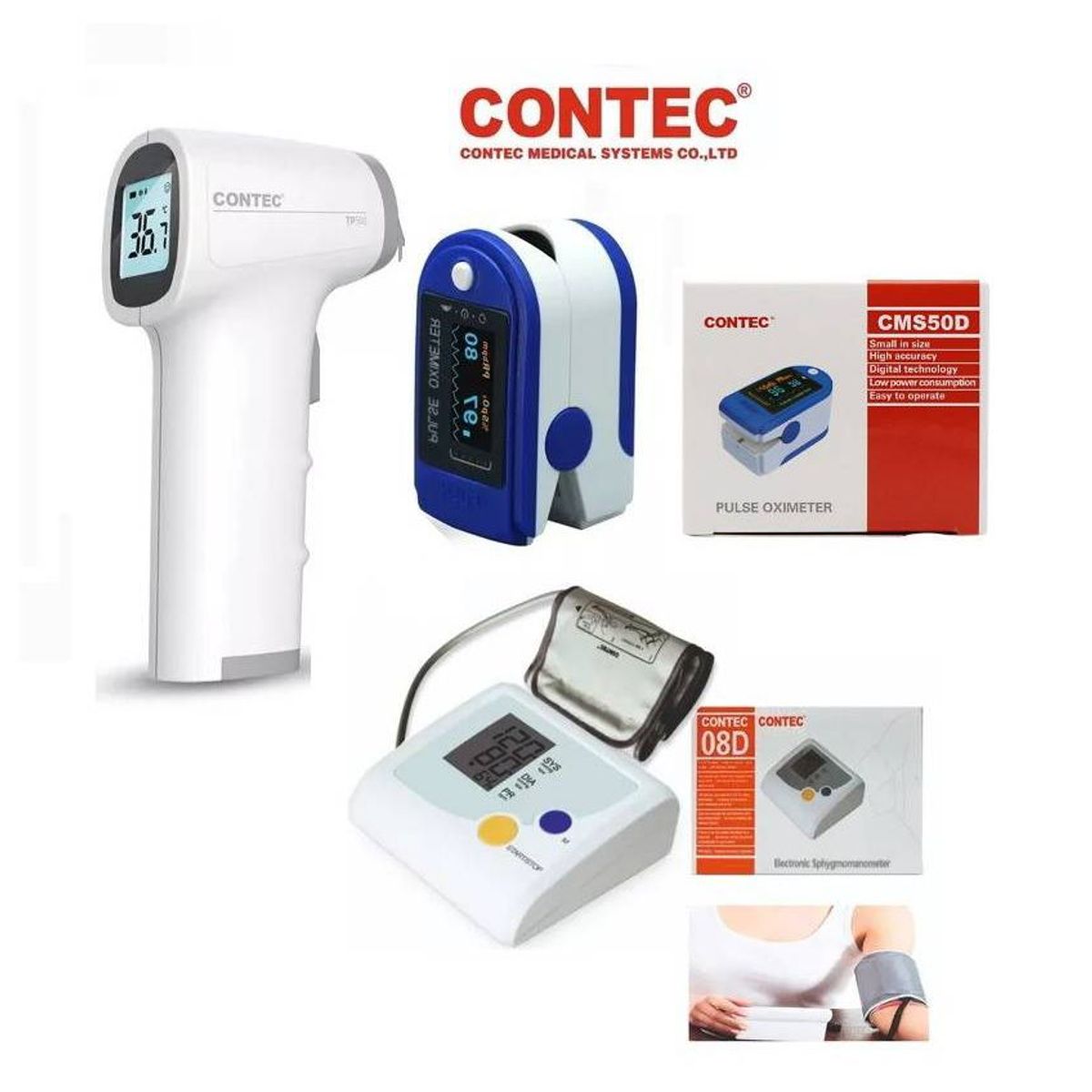 CONTEC - OFERTA  Termómetro - Oxímetro - Tensiómetro