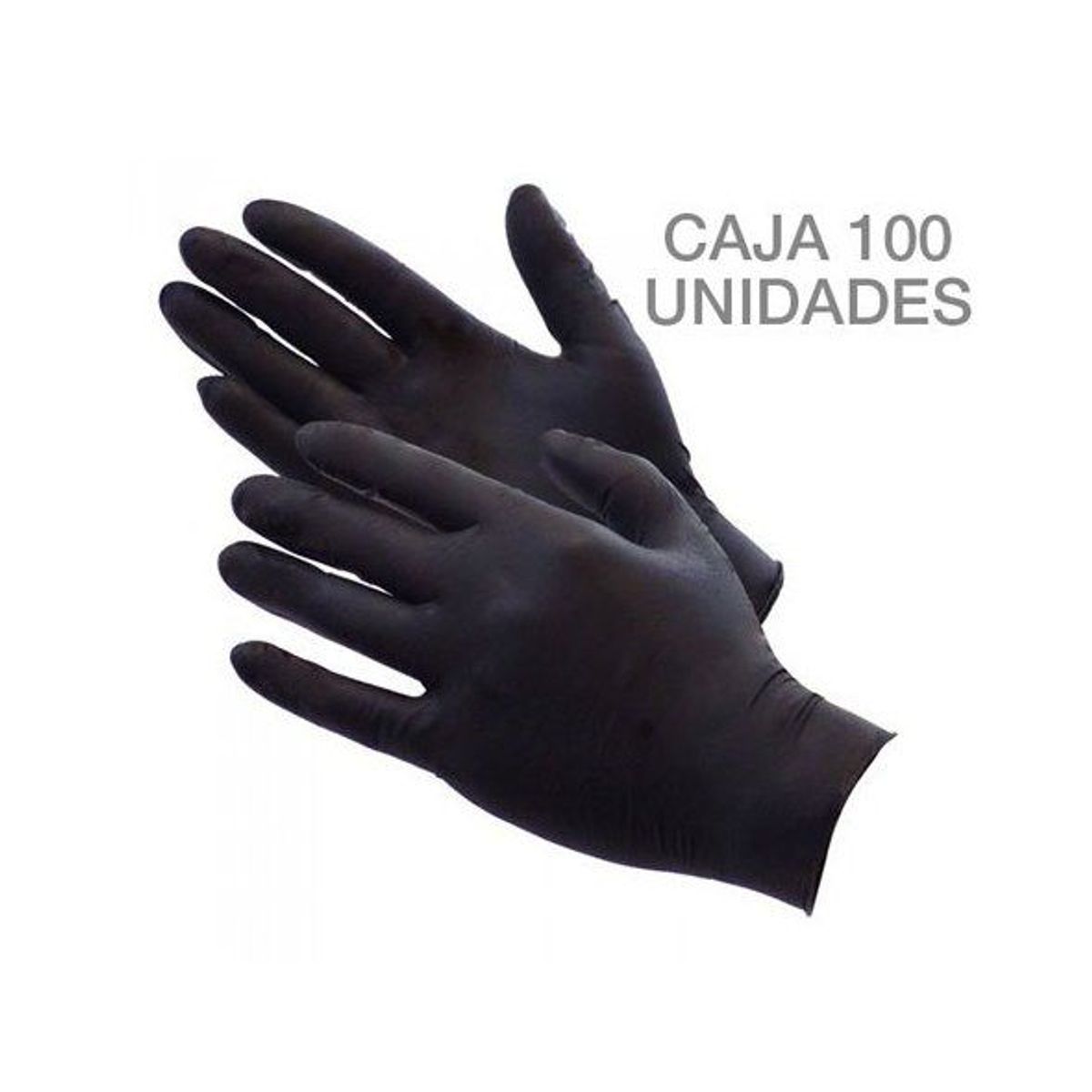 GENERICO - 100 UND. TALLA "S" GUANTES DE NITRILO NEGRO