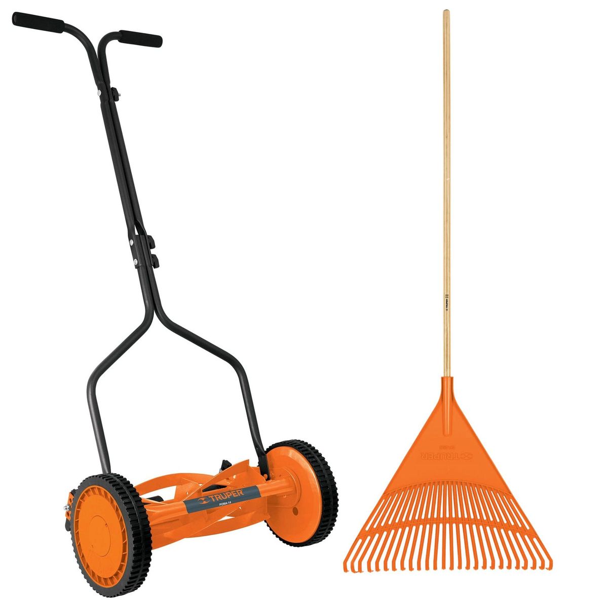 TRUPER - COMBO Podadora manual con  rastrillo escoba Truper
