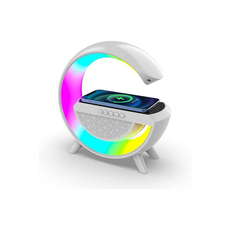 GENERICO - Cargador Inalámbrico Lámpara Luces Rgb Parlante Bluetooth