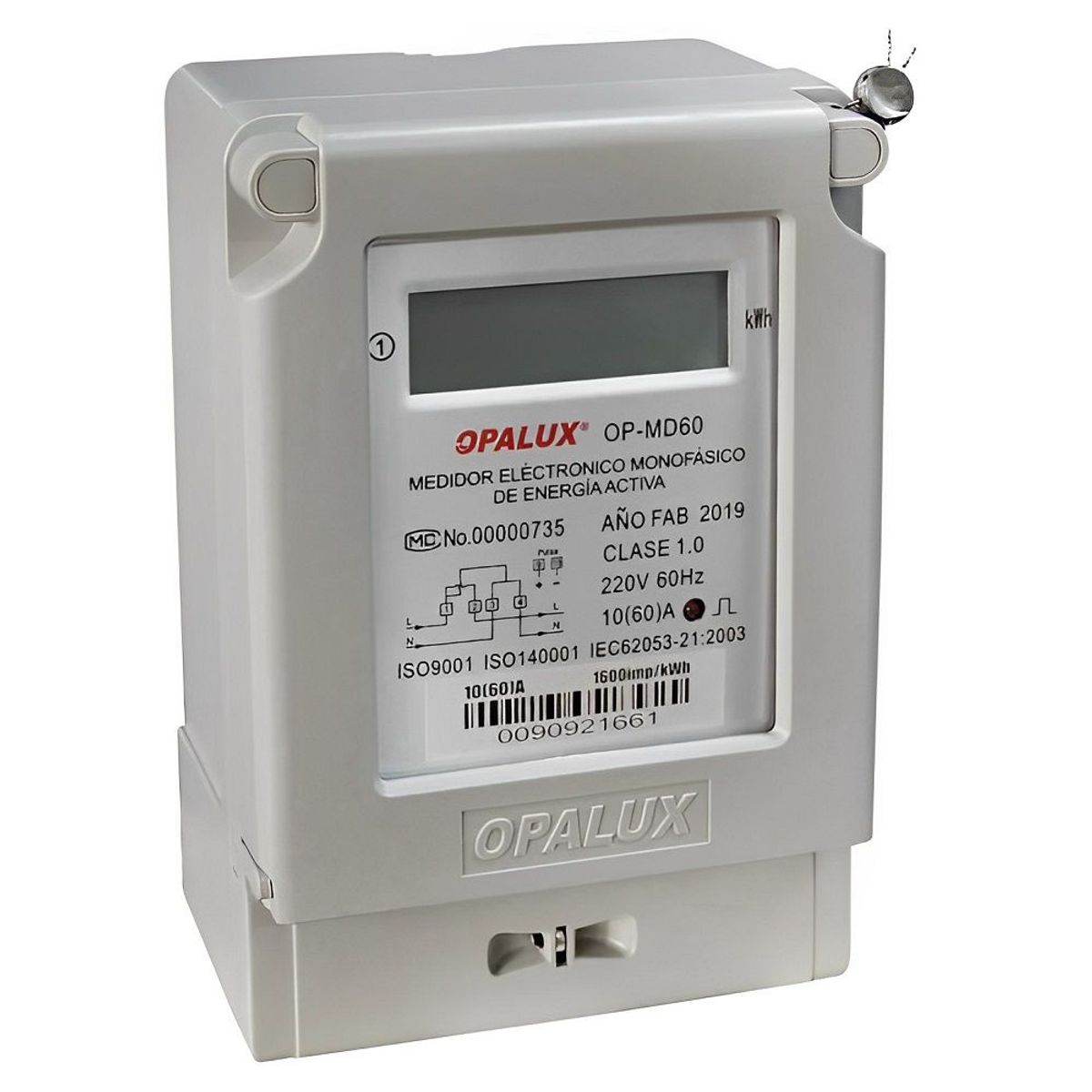 OPALUX - Medidor de Energía Monofásico Digital 220V OP-MD60 OPALUX