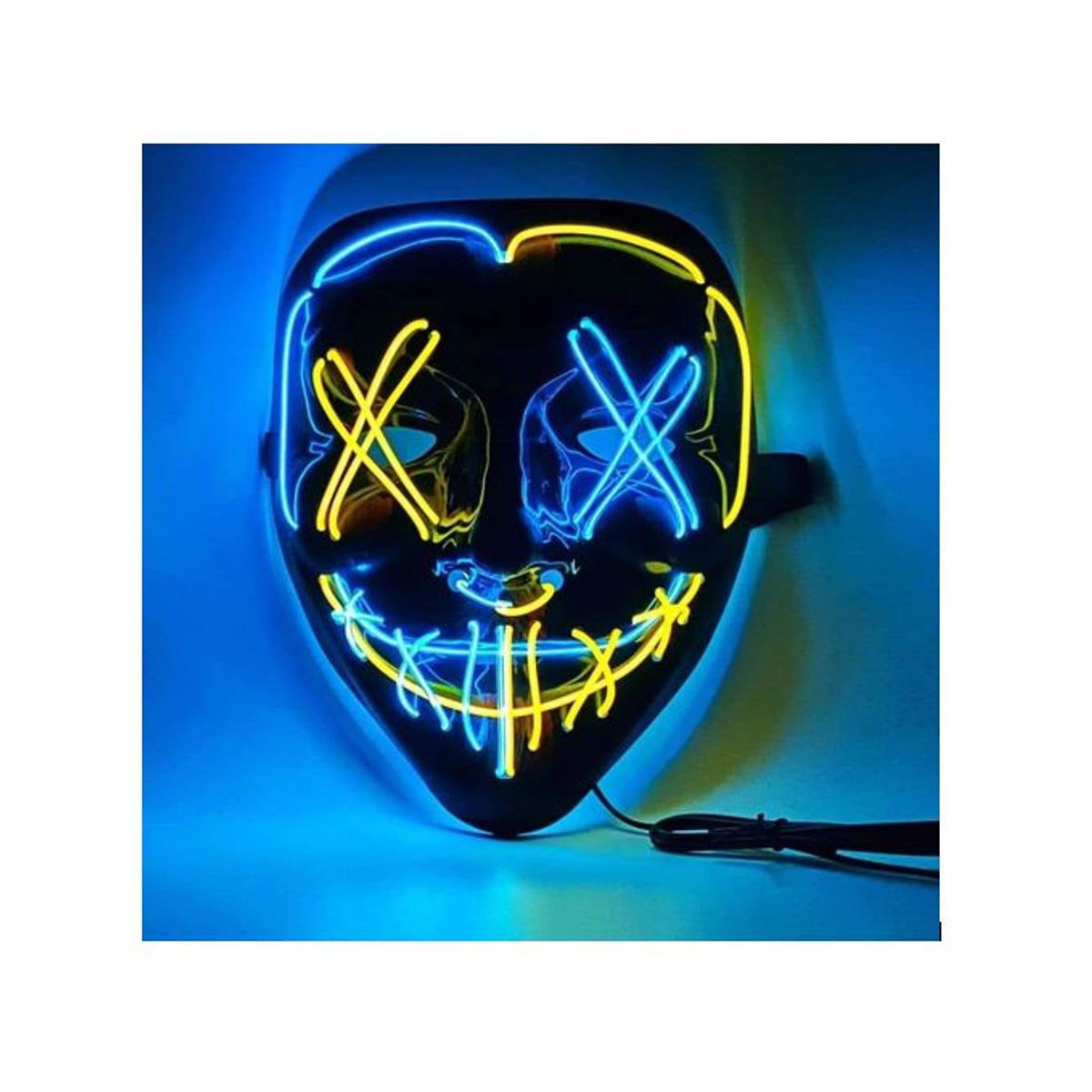 GENERICO - Máscara LED 2 COLORES EN 1 LA PURGA Halloween