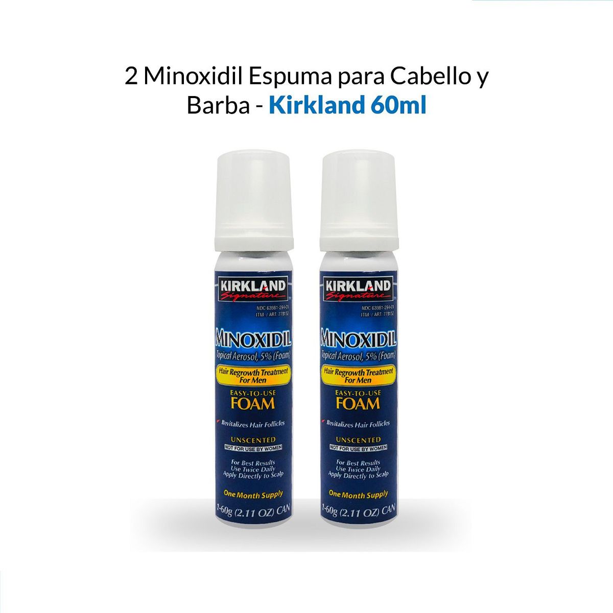 KIRKLAND - 2 Minoxidil Espuma Kirkland