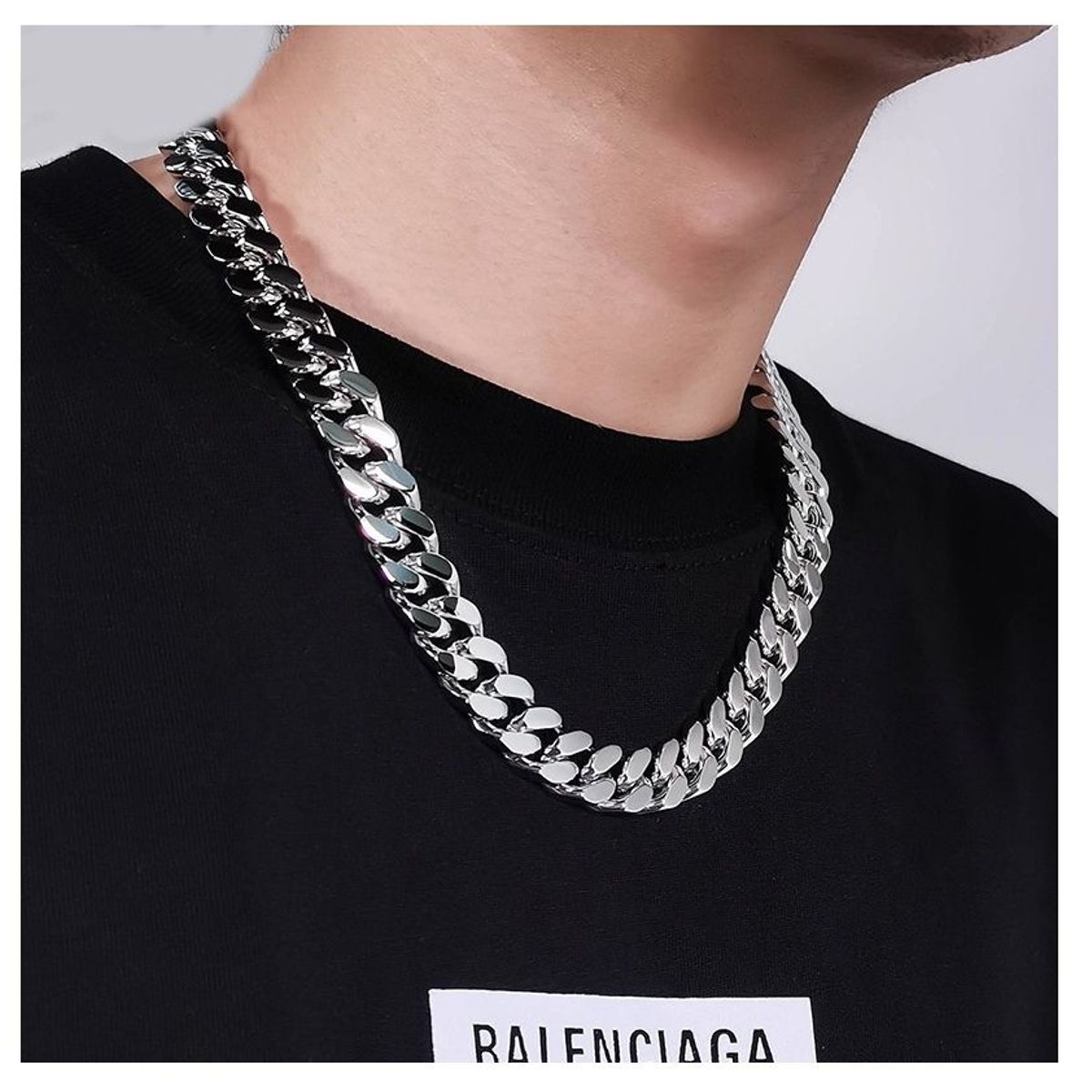 GENERICO - Collar mas pulsera pack de 9mm en acero inoxidable