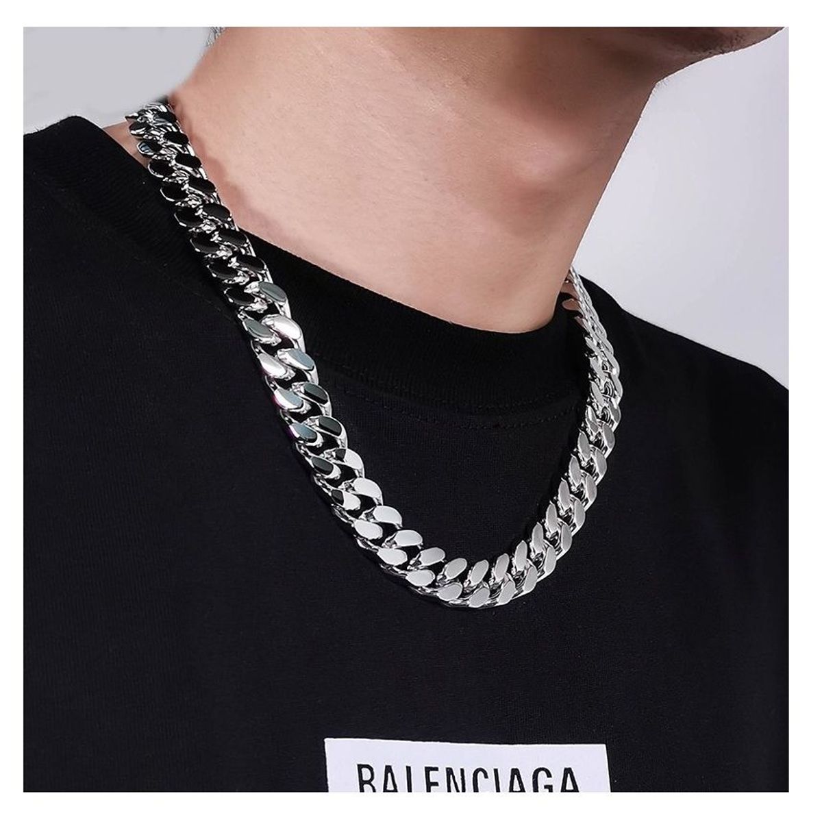 GENERICO - Collar mas pulsera pack de 9mm en acero inoxidable