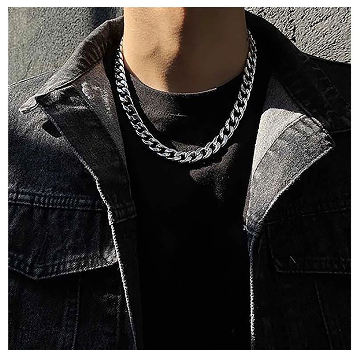 GENERICO - Collar mas pulsera pack de 9mm en acero inoxidable