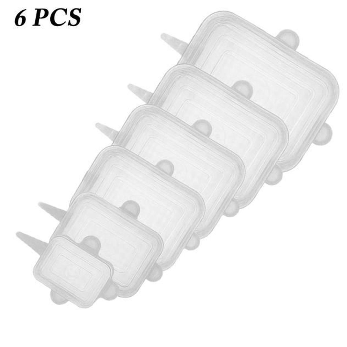 GENERICO - Tapas De Silicona Reutilizables Pack De 6 Alimentos Frescos