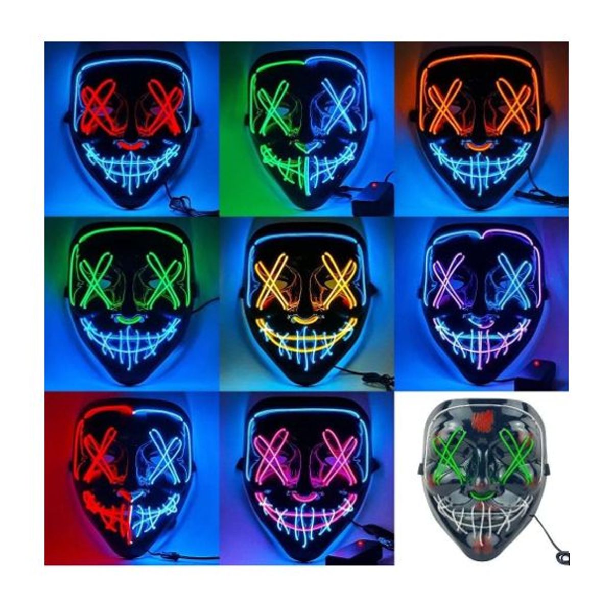 GENERICO - Mascara De La Purga Con Led Halloween Fiesta - HalloweenFest