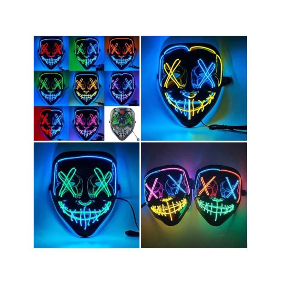 GENERICO - Mascara De La Purga Con Led Halloween Fiesta - HalloweenFest