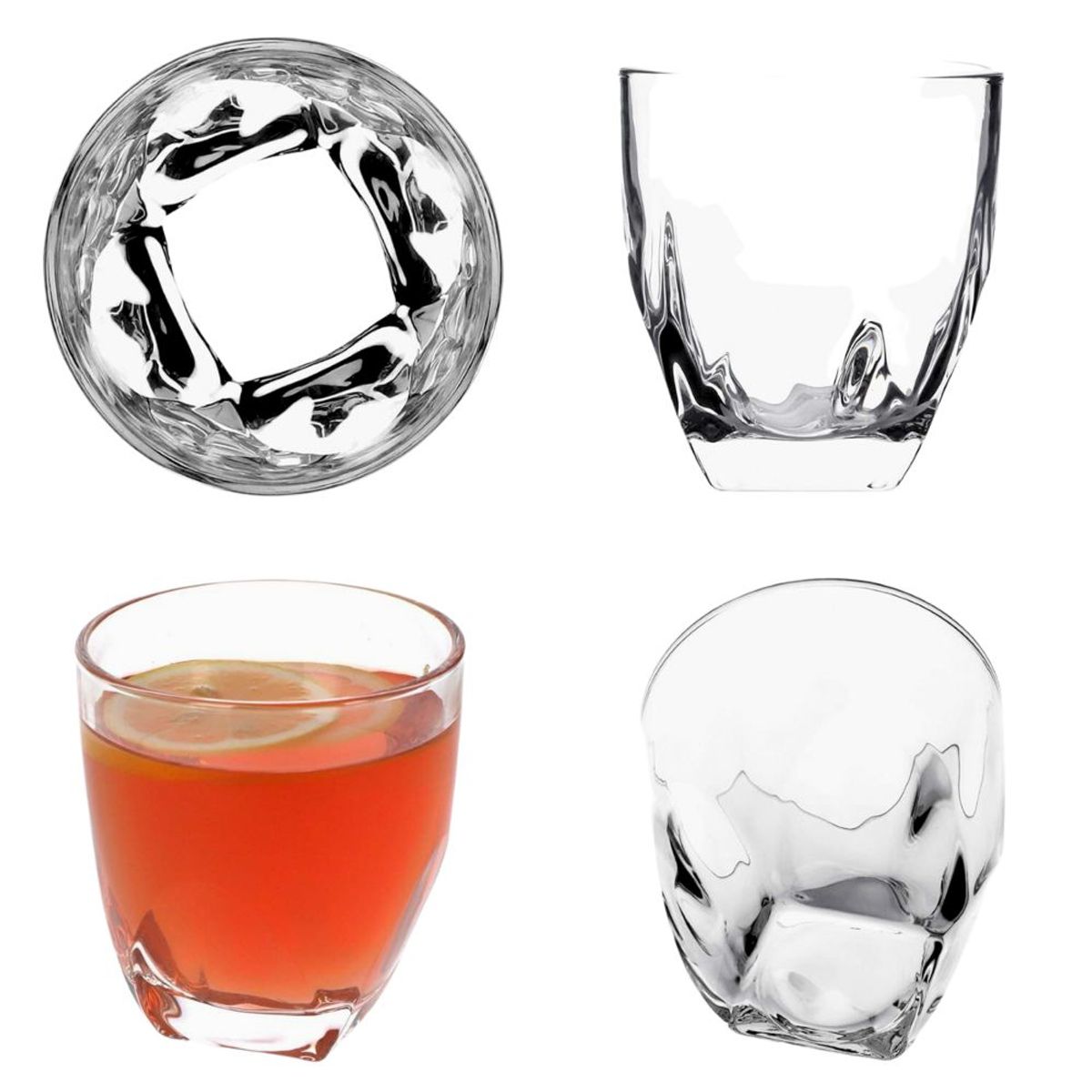 INSPIRA - Set de 6 Vasos de Whisky Caja de 6 Vasos de Vidrio Elegante