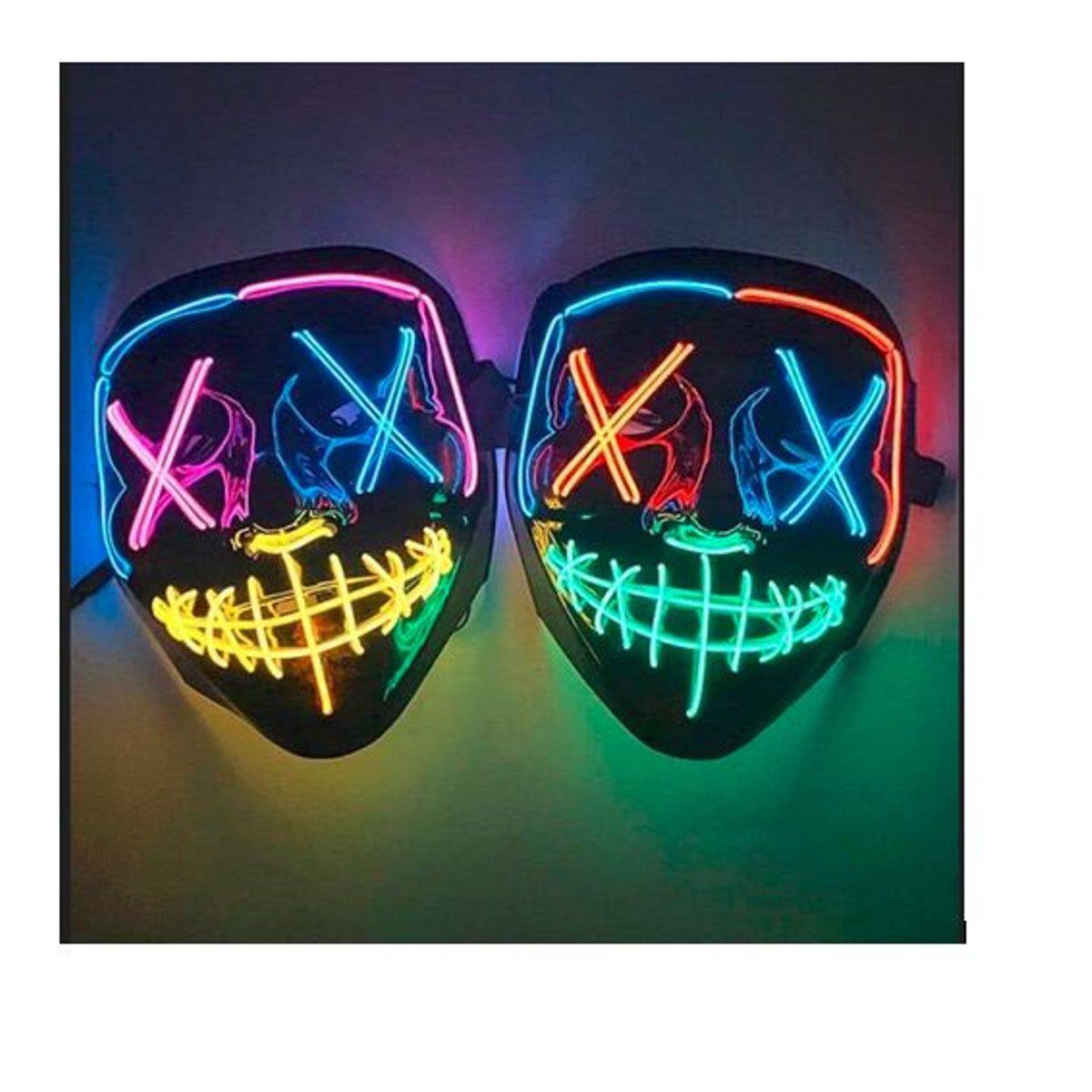 GENERICO - Máscara de purga de Halloween máscara de luz LED