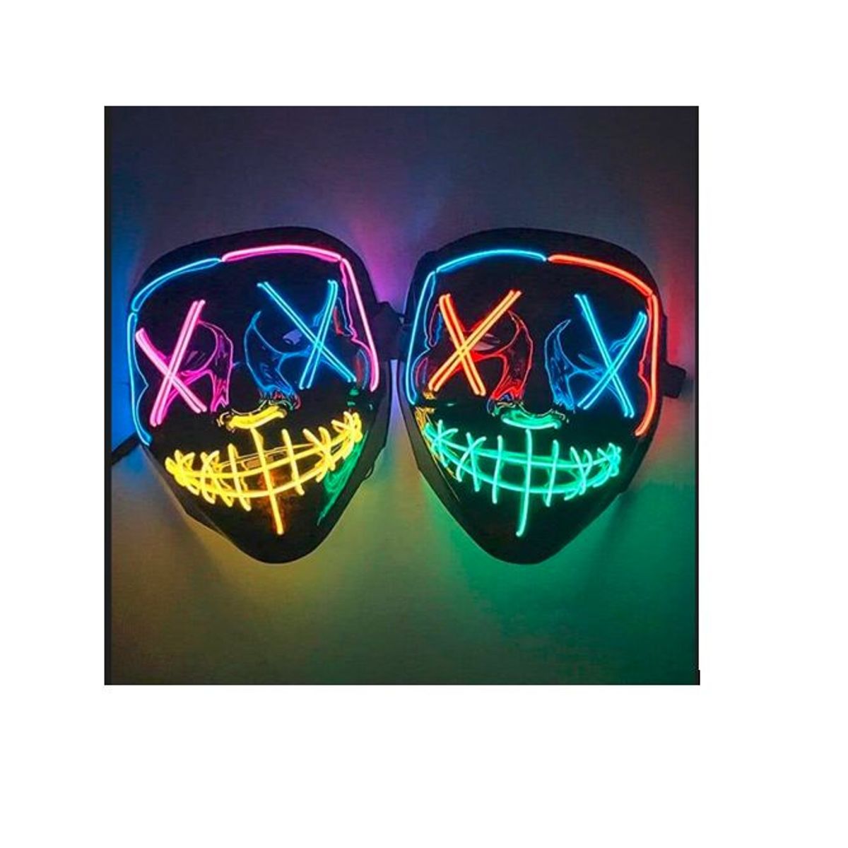 GENERICO - Máscara de purga de Halloween máscara de luz LED