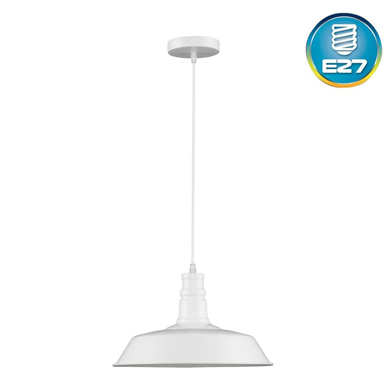 LIGHTECH - Lightech Lámpara Colgante Campana E27 Color Blanco - No Incluye Foco