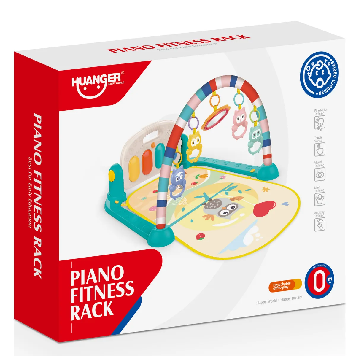 HUANGER - Gimnasio para Bebe con Piano Musical 3 en 1 Color VERDE