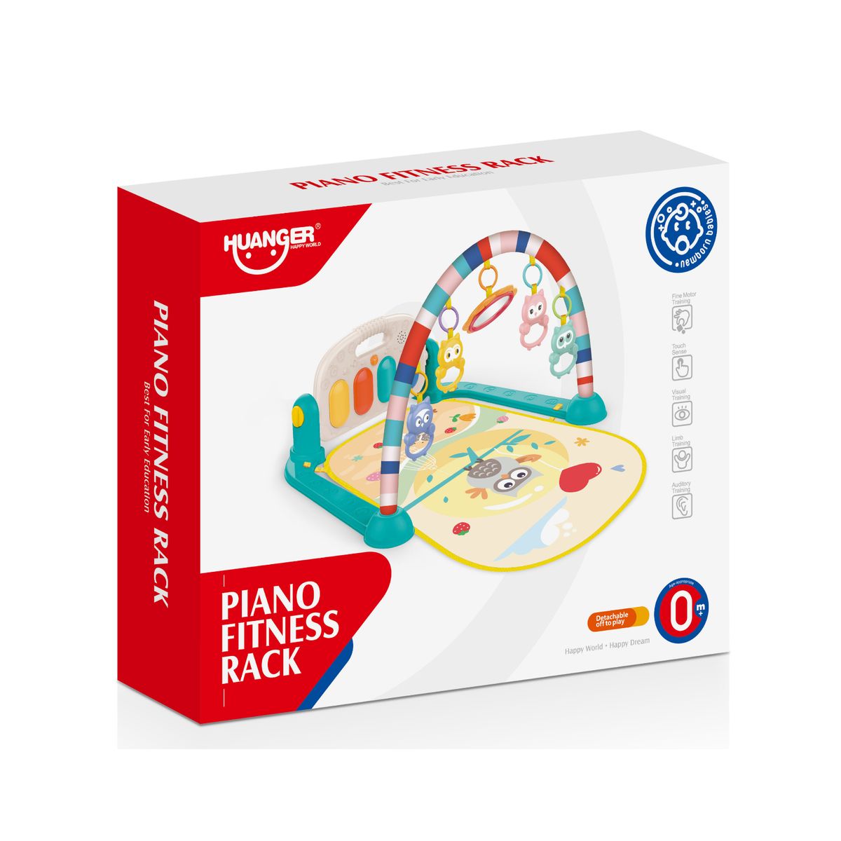 HUANGER - Gimnasio para Bebe con Piano Musical 3 en 1 Color VERDE