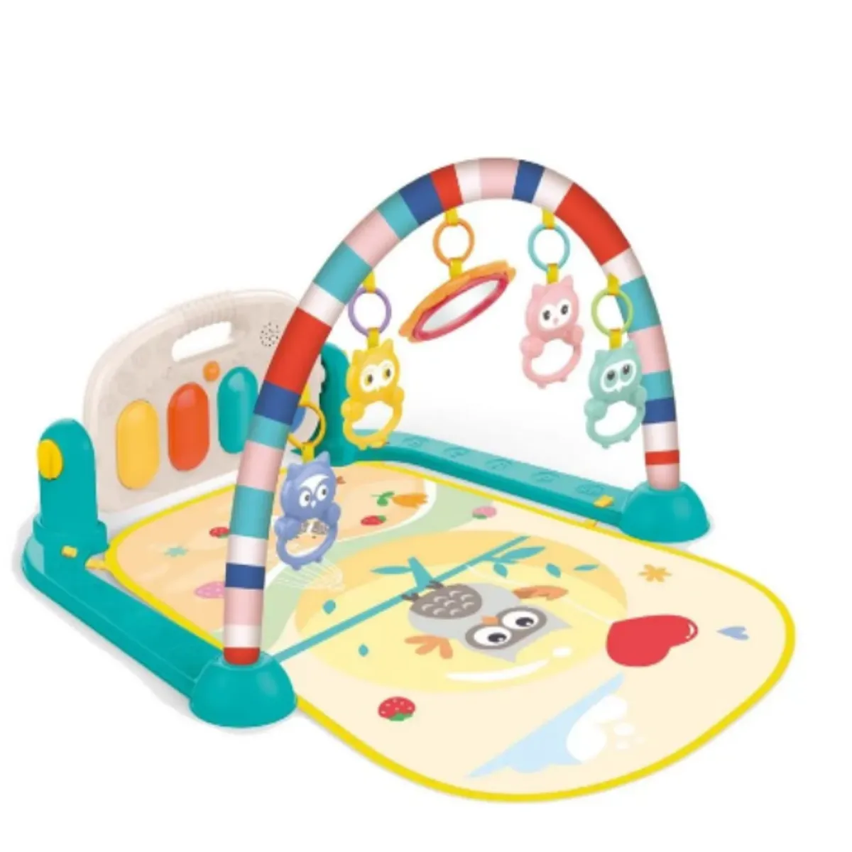 HUANGER - Gimnasio para Bebe con Piano Musical 3 en 1 Color VERDE
