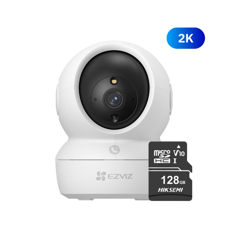 EZVIZ - Cámara Inalámbrica Wifi 360º H6C 2K 4MP + Micro SD 128gb - Ezviz