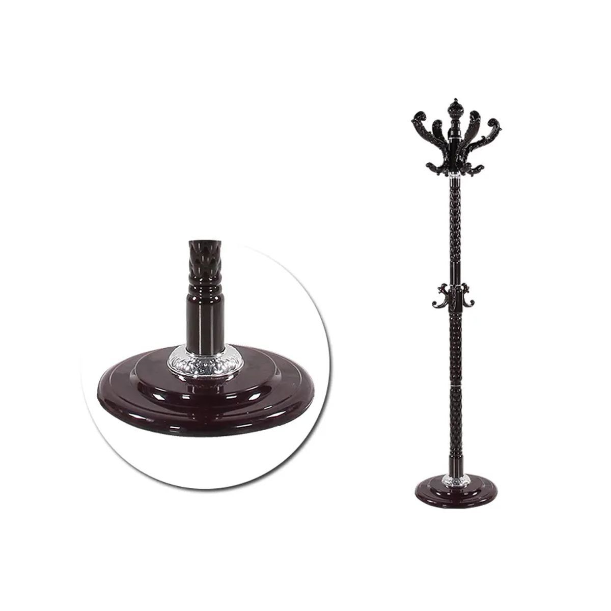 GRETAIL - Perchero Ancho Organizador Estante 9 Colgadores Marrón