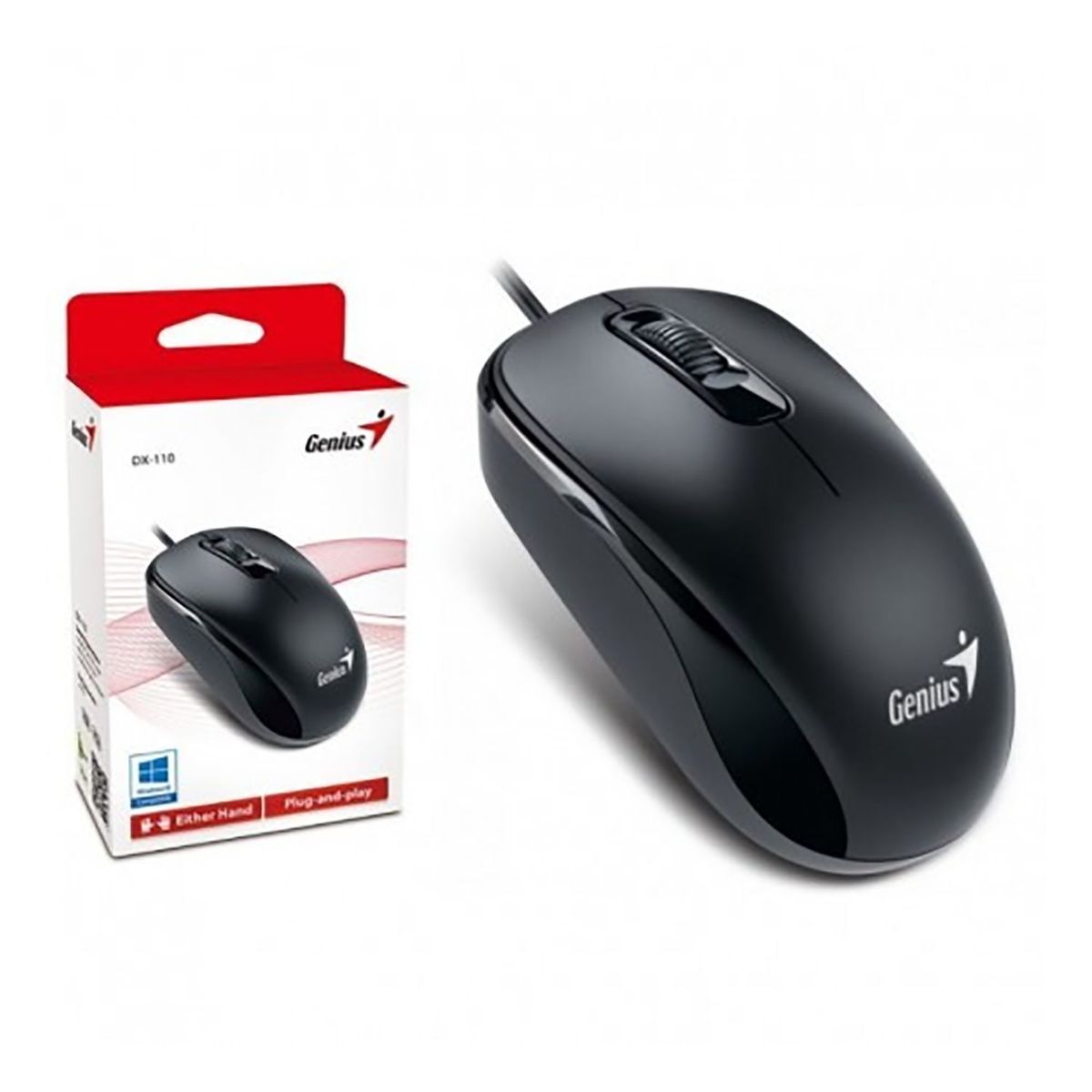 GENIUS - Mouse Genius Alambrico Dx-110 - Negro