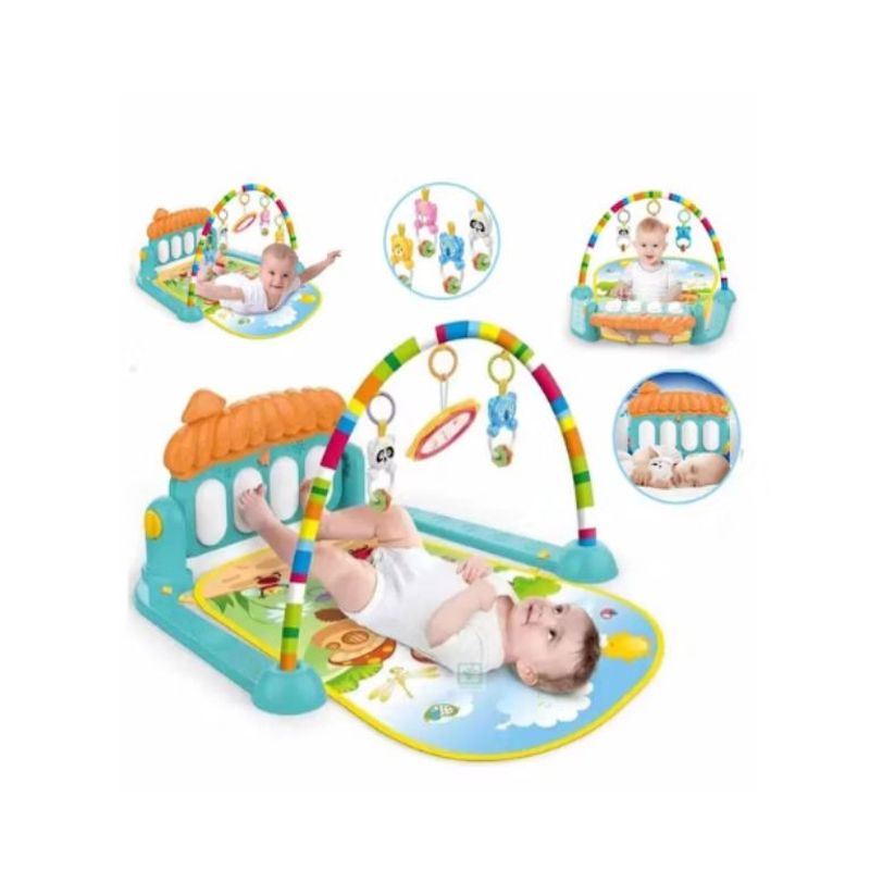 HUANGER - Gimnasio para Bebe con Piano Musical 3 en 1 Color Verde
