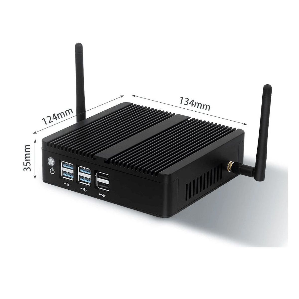 GENERICO - Mini PC Bebepc Fanless Compute Intel Core i7 512GB SSD 8GB Negro