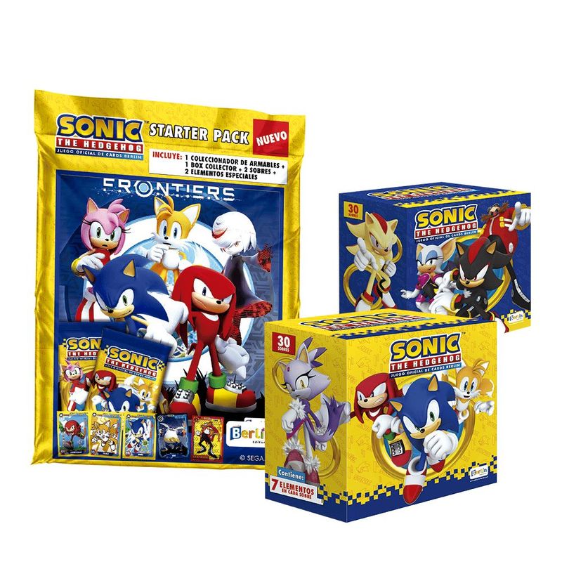 EDITORIAL BERLIN - Sonic Cards, 1 Starter Pack+ 2 cajitas (60 sobres)