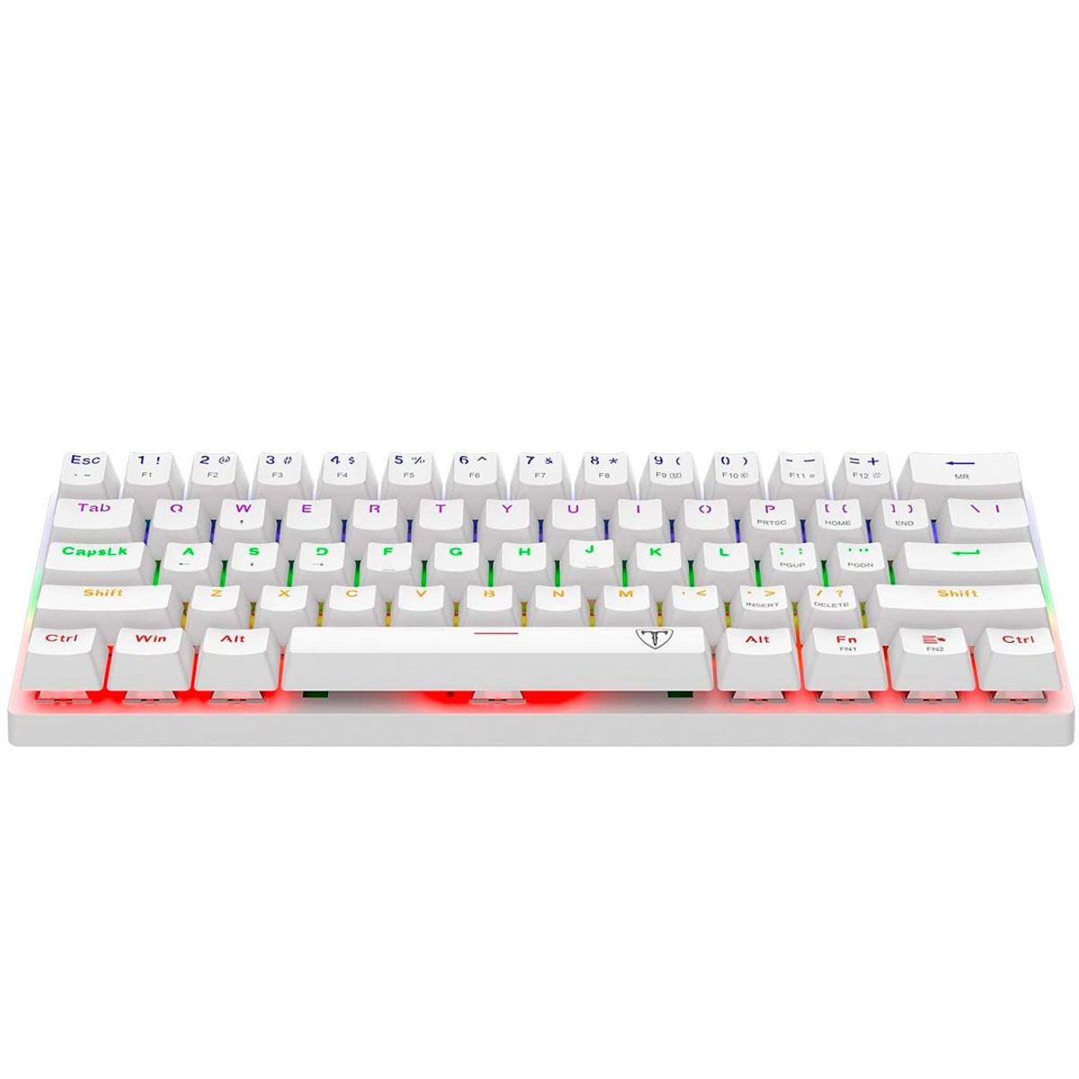 T-DAGGER - Teclado gamer T-Dagger Arena T-TGK321 Brown inglés US blanco rainbow