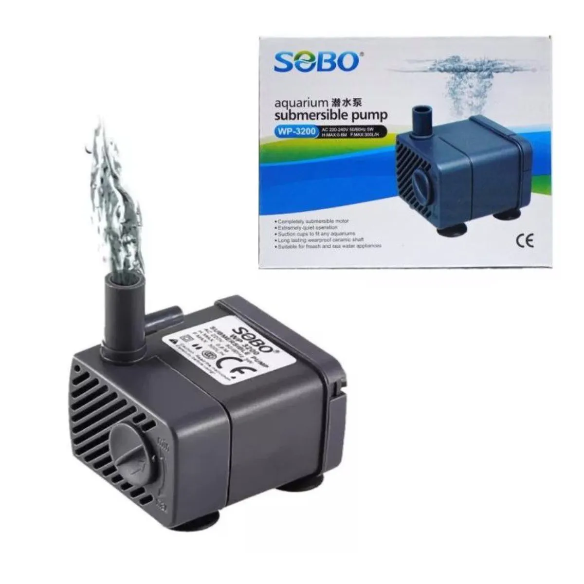 Bomba Sumergible 300lh Sobo Wp-3200 Para Pecera, marca GENERICO - Foto Principal