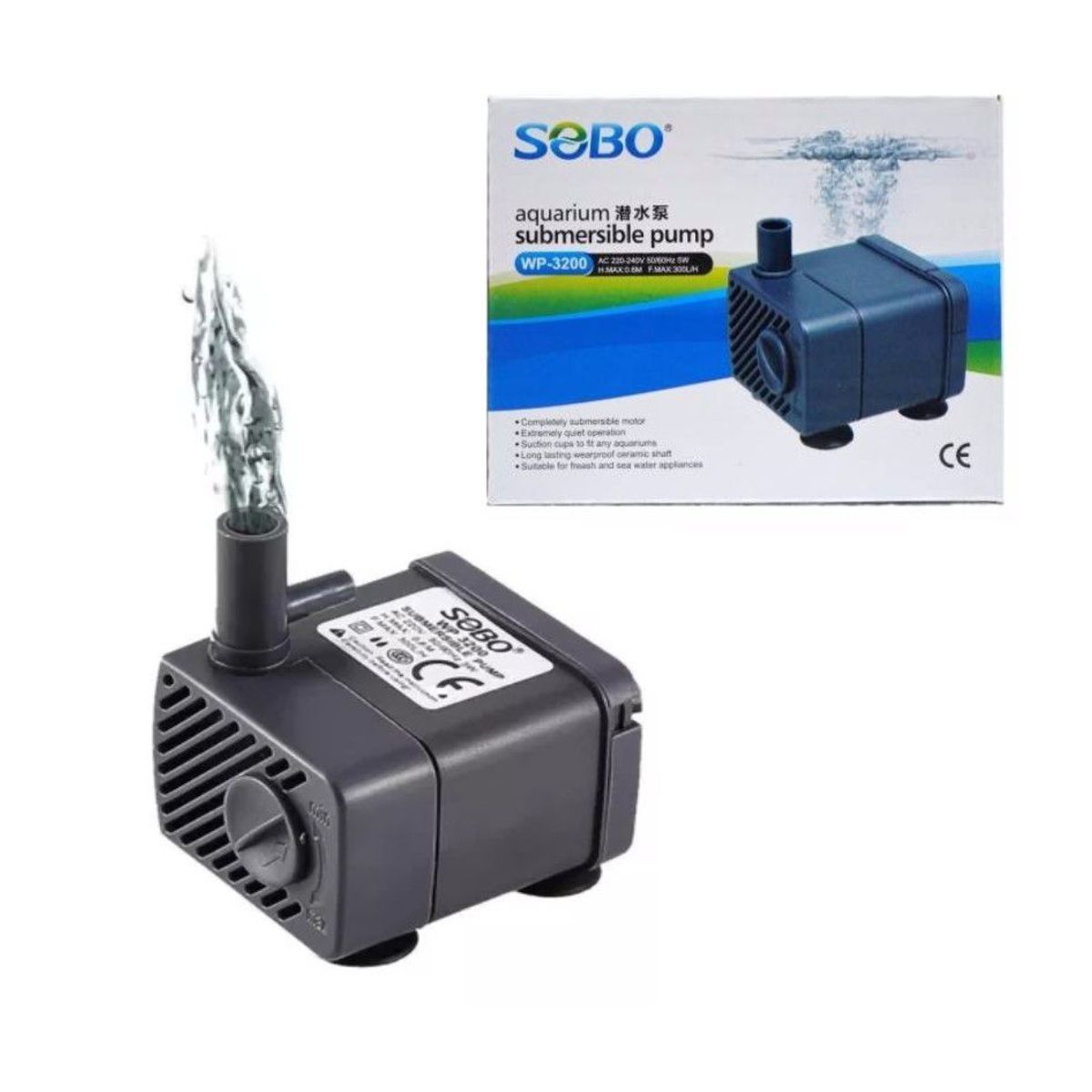 Bomba Sumergible 300lh Sobo Wp-3200 Para Pecera, marca GENERICO - Foto Principal