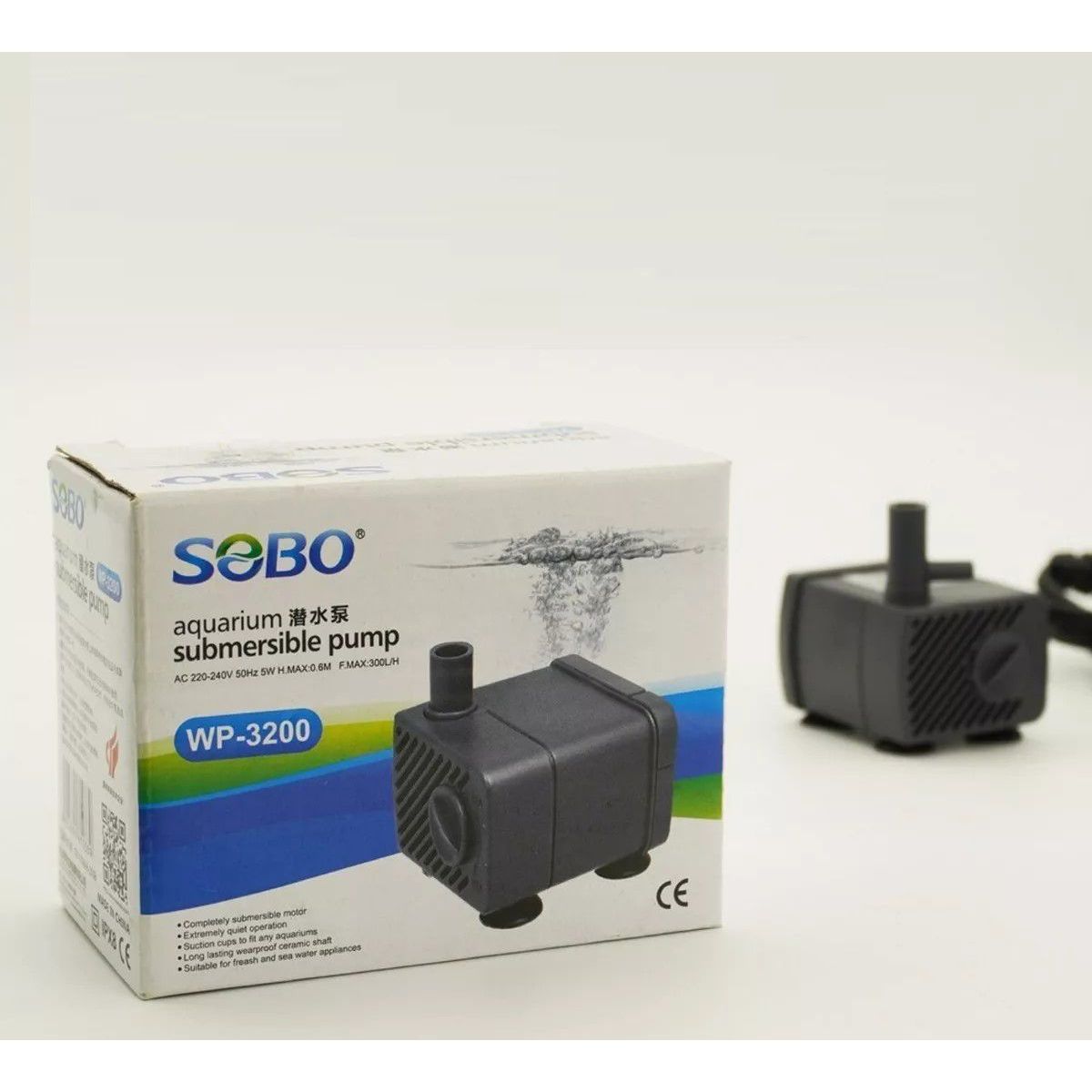 GENERICO - Bomba Sumergible Para Pecera 300lh Sobo Wp-3200
