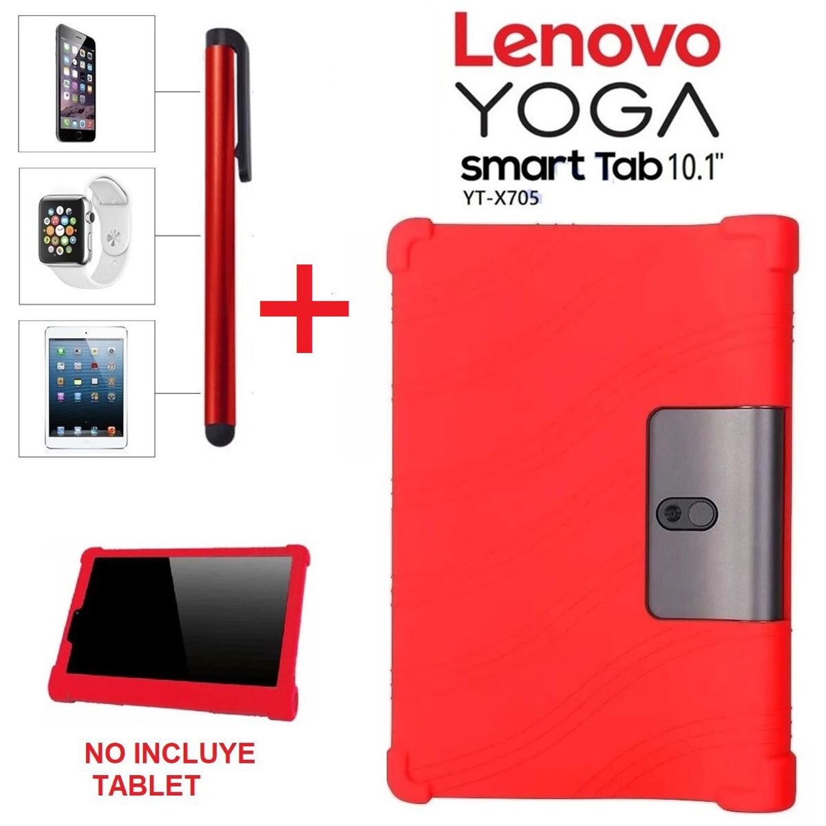 GENERICO - Funda Protector + Lápiz Óptico para Lenovo Yoga Smart Tab 10.1 YT-X705