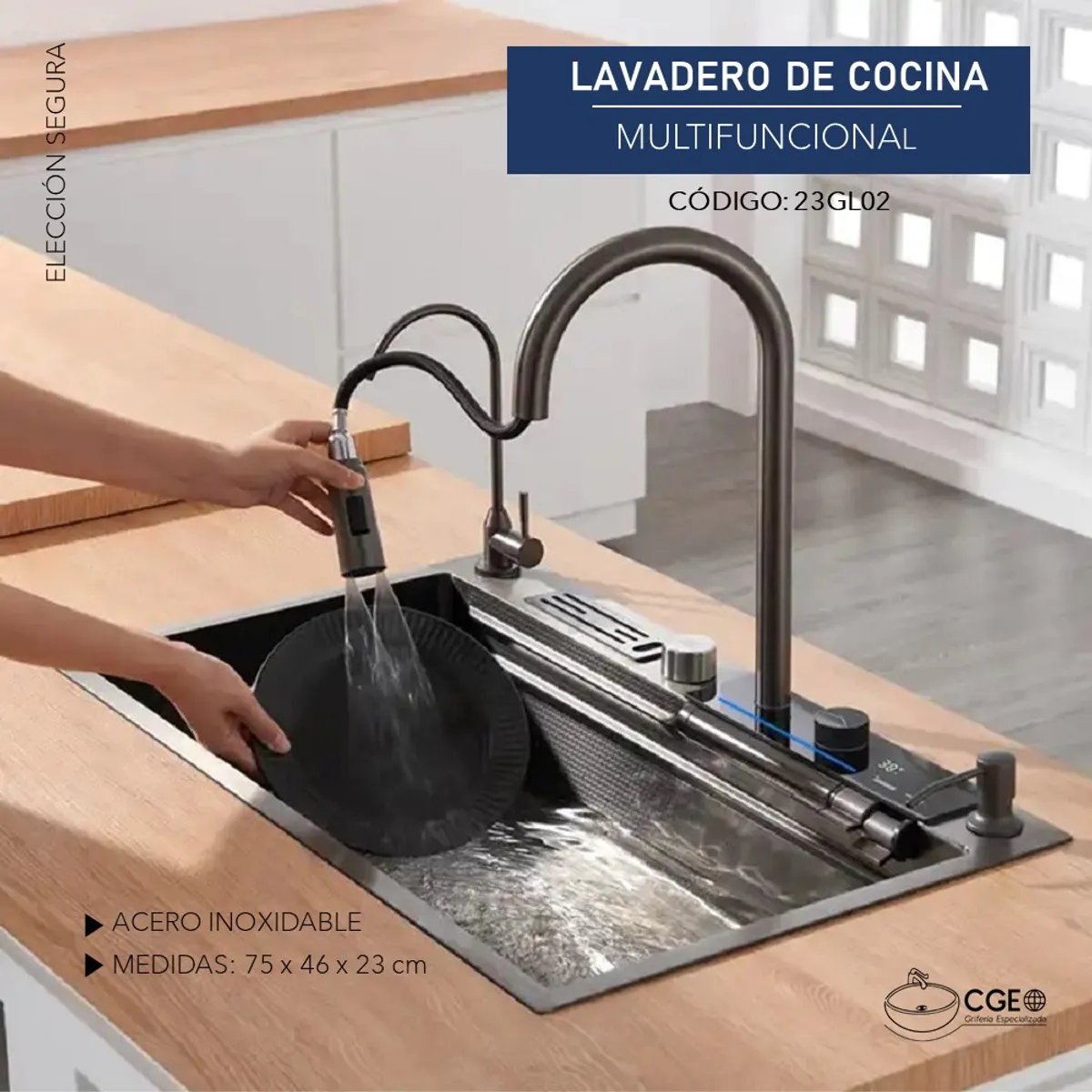 IMPORTADO MC - LAVADERO MULTIFUNCIONAL 23GL02 LED